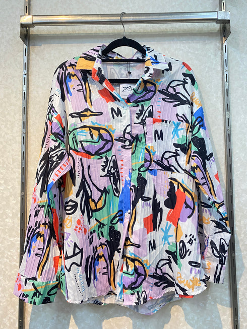 PIROMS DESIGN  Printed Collar Shirt